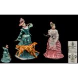 Royal Doulton Fine Pair of Ltd and Numbered Edition Hand Painted Porcelain Figures ( 2 ) Exclusive