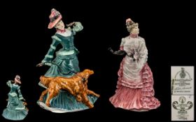 Royal Doulton Fine Pair of Ltd and Numbered Edition Hand Painted Porcelain Figures ( 2 ) Exclusive