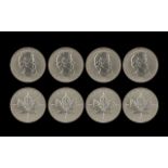 Canada - Maple Leaf Collection of ( 4 ) 5 Dollar Fine Silver One Oz Coins. Each .