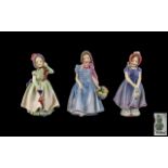 Royal Doulton - Trio of Handpainted Early Small Figurines (3). 1.