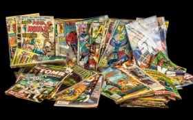 Collection of 200+ Marvel Comics, including Captain Marvel, Warlock, Spiderman, Kid Colt,