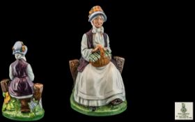 Royal Doulton Hand Painted Porcelain Figure ' Rest Awhile ' HN2728. Designer W.K.Harper.