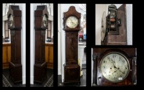 A Fine Quality Georgian Mahogany Musical Movement 8 Day Grandfather Clock,