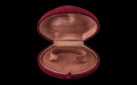 Vintage Tudor (Rolex) Plush Velvet Watch Case with pink cloth interior