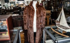 Ladies Real Fur Coat by W Creamer of Liverpool in chestnut brown,