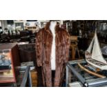 Ladies Real Fur Coat by W Creamer of Liverpool in chestnut brown,