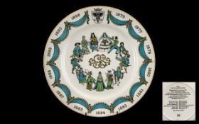 The D'Oyly Carte Plate 1975 Centenary Year of the first opera Trial by Jury of the collaboration