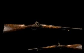 Antique Flintlock 12 Bore Blunderbuss, Three Quarter Walnut Stock,