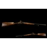 Antique Flintlock 12 Bore Blunderbuss, Three Quarter Walnut Stock,