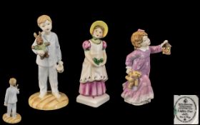 Royal Doulton Hand Painted Porcelain Figures. 1/ ' Time for Bed ' HN3762. Designer N. Pedley.