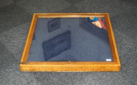 Oak Table Top Display Cabinet. Well made table top display cabinet, dovetailed joints.