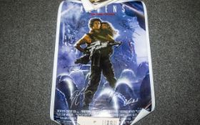 Aliens Rare Stunning Cast & Crew Signed Poster.