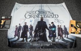 Harry Potter Fantastic Beasts Crimes Of Grindelwald Quad Fully Signed Inc J K Rowling This item is