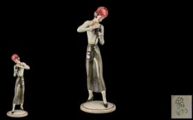 Art Deco Period Katzhutte Hand Painted Porcelain Figurine. c.1930's.