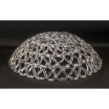 Large Polyurethane Decorative Bowl with openwork design, measures 22" diameter x 7" high.