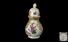 Small Antique Porcelain Sugar Caster with a screw top,