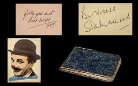 Autograph Pocket Book With Blackpool Circus, Theatre and Football Interest including Max Wall 1947,