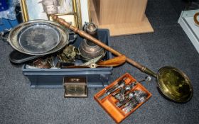 Large Collection of Brass, Copper & Plated Ware.