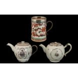 Three Antique Chinese Export Ware Items, mid 18thC,