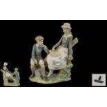 Lladro Large and Impressive Hand Painted Figure ' Lesson In The Country ' Model No 4913.