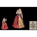 Royal Doulton - Ltd and Numbered Edition Hand Painted Porcelain Figure ' Queen Elizabeth I ' With