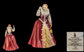 Royal Doulton - Ltd and Numbered Edition Hand Painted Porcelain Figure ' Queen Elizabeth I ' With