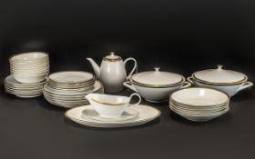 A Modern Dinner service made in Czechoslovakia 'Brigitta Design' comprising two tureens,