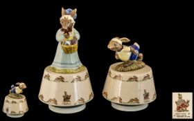 Royal Doulton - King of The Road Bunnykins Rotating Music Box with Jogging Bunnykins to Top of