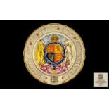 King Edward VIII Paragon Coronation Plate. Dated 1937, No. S3865. Diameter 11".