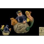 Royal Doulton Hand Painted Figural Teapot - Exclusively For The International Collectors Club ' Old