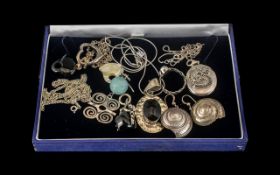 Small Collection of Silver, comprising four chains,