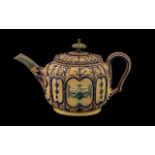 An 18thC Spode Bisque Teapot c1790, Neo Classical style,