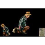 Royal Doulton Hand Painted Porcelain Figure ' The Poacher ' HN2043. Designer L. Harradine.