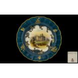 Royal Worcester Signed and Hand Painted Porcelain Cabinet Plate.