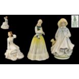 Royal Doulton Collection of Hand Painted Porcelain Figures ( 3 ) In Total.