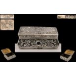 Mappin & Webb Good Quality Sterling Silver Lidded Trinket Box,