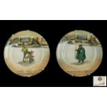 Two Royal Doulton Dickens Ware Plates 'Sam Weller' 02947, and 'Tony Weller' 03020. In good