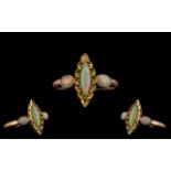 Antique Period - Good Quality 9ct Gold Opal Set Ring of Pleasing Design.