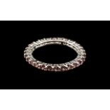 Lotus Garnet Eternity Ring, A Pink Garnet Full Eternity Ring, Comprising 2 ct of Round Cut Stones,
