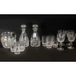 Collection of Quality Crystal Glass Items, comprising two matching 9.