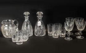 Collection of Quality Crystal Glass Items, comprising two matching 9.