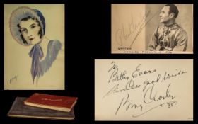 Two Autograph Albums with various autographs, drawings and notes, includes Bing Crosby,1935,