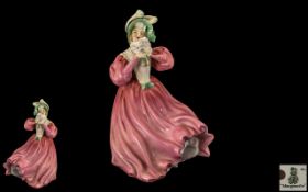 Royal Doulton Handpainted Figurine 'Marguerite' pink dress, HN 1928. Designer L Harradine.
