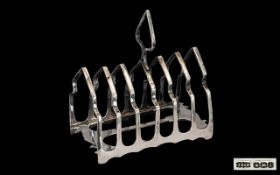 Sterling Silver 1920's 6 Tier Toast rack of pleasing proportion and design.