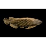 Oriental Cast Bronze Figure of a Carp, finely modelled showing all its scales and fins. Unsigned.