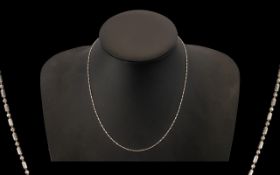 Contemporary Design 18ct White Gold Chain of Elegant From / Design. Full Hallmark for 750 - 18ct.