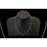 Contemporary Design 18ct White Gold Chain of Elegant From / Design. Full Hallmark for 750 - 18ct.