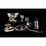 A Collection of Plated and Pewter Ware comprising a Civic Pewter pepper pot,