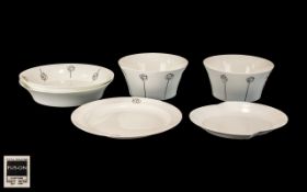 Royal Doulton Fusion 'Flirtation' Pattern, comprising five large size serving dishes: two bowls,