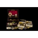 Large Collection of Vintage Costume Jewellery, including brooches, pendants, shoe buckles,